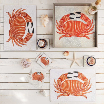 Crab Art Placemats - Set of 4 Placemat - rockflowerpaper