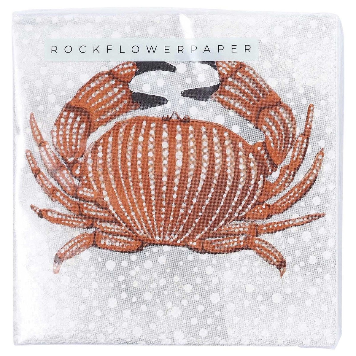 Crab Paper Cocktail Napkins (Pack of 20) Paper Cocktail Napkin - rockflowerpaper