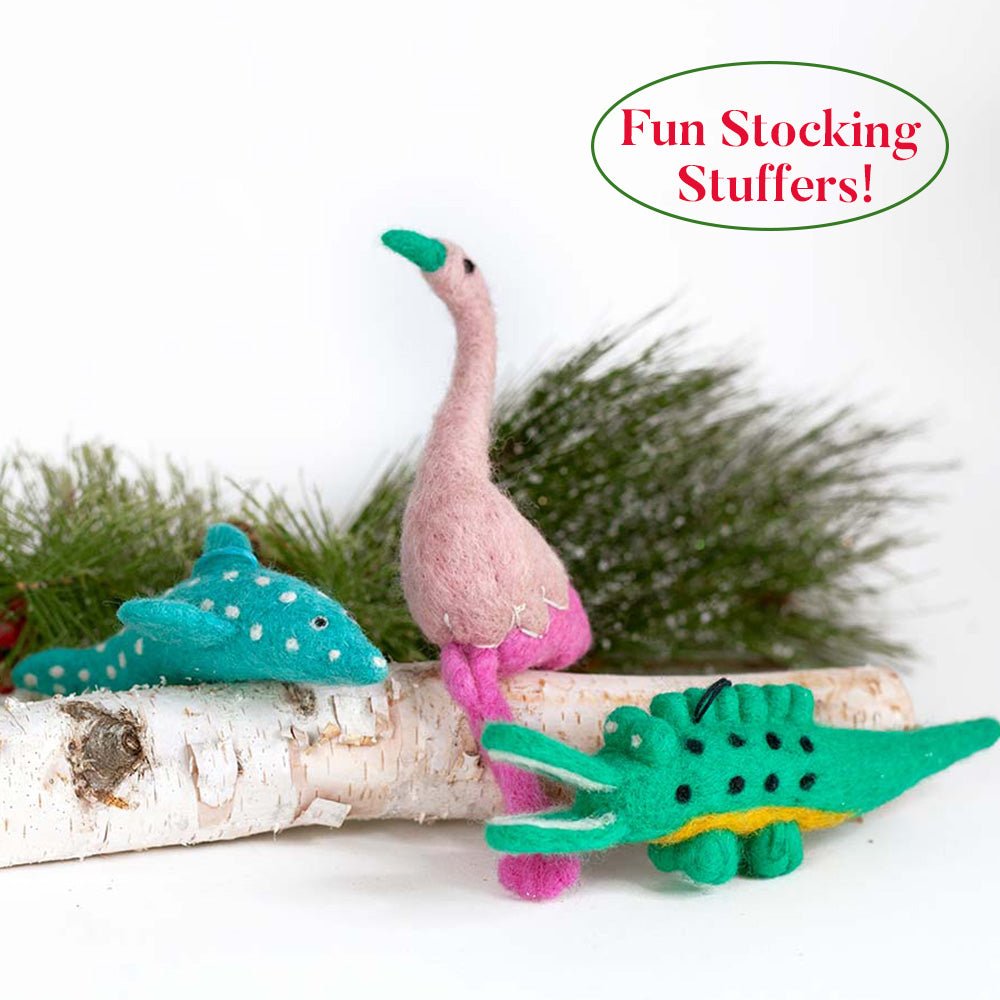 Cute Little Alligator Felt Ornament Ornament - rockflowerpaper