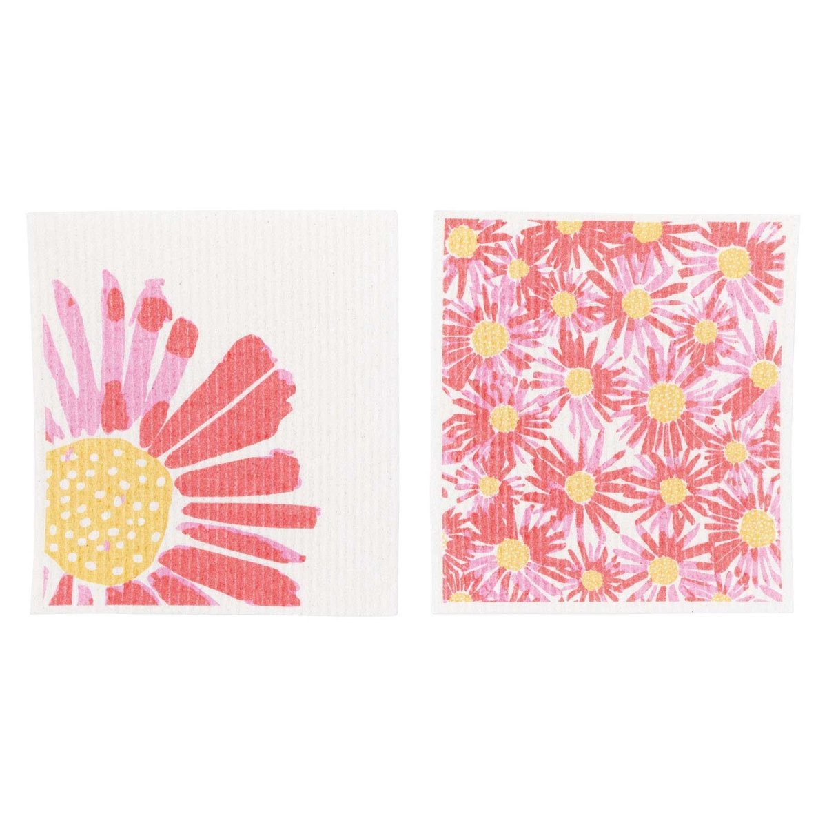 Daisies Eco - Friendly blu Sponge Cloth Set of 2 Eco Cloth - rockflowerpaper