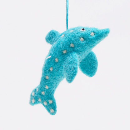 Dolphin Felt Ornament Ornament - rockflowerpaper