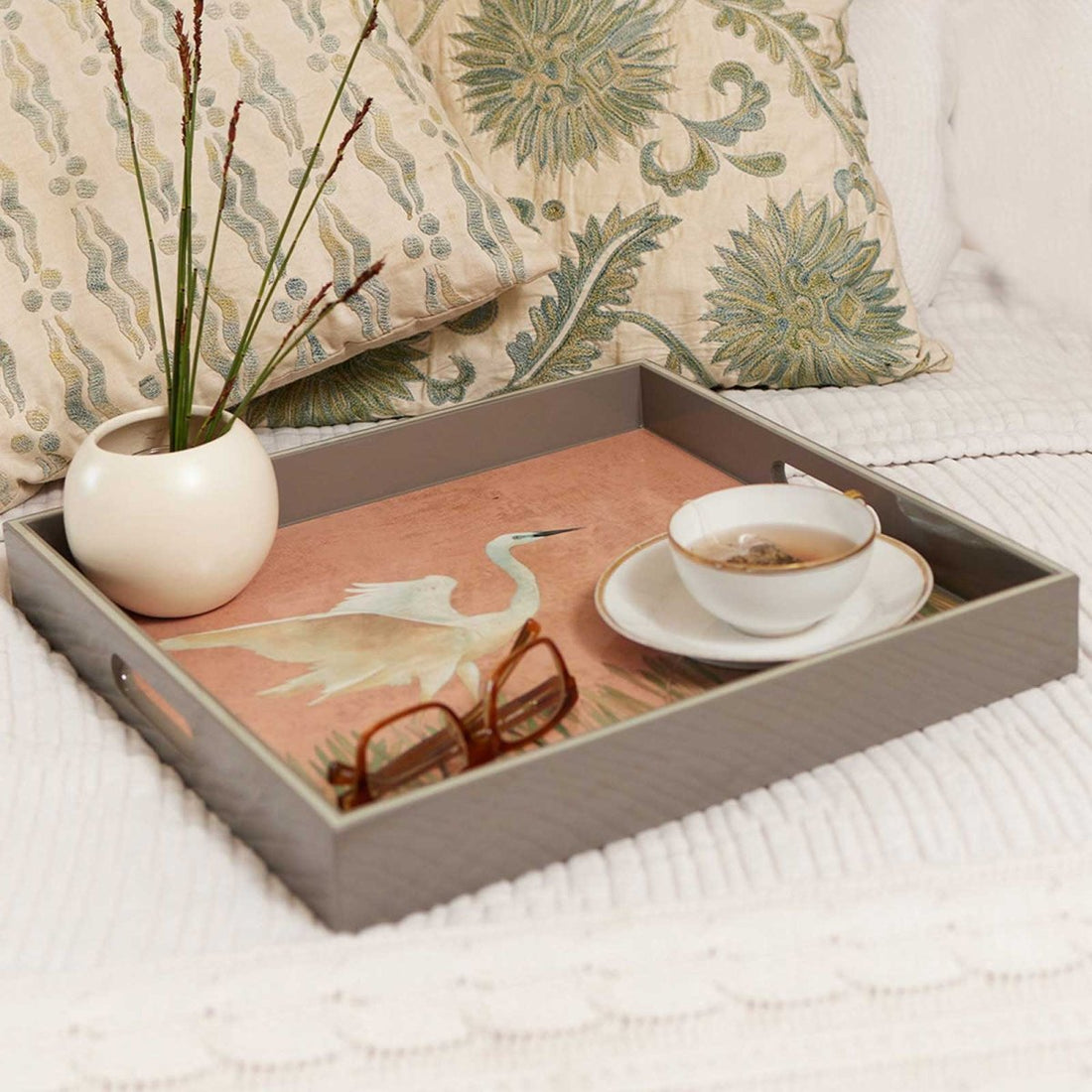 Egret 15 Inch Square Tray Tray - rockflowerpaper