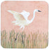 Egret Square Art Coasters - Set of 4 Coaster - rockflowerpaper