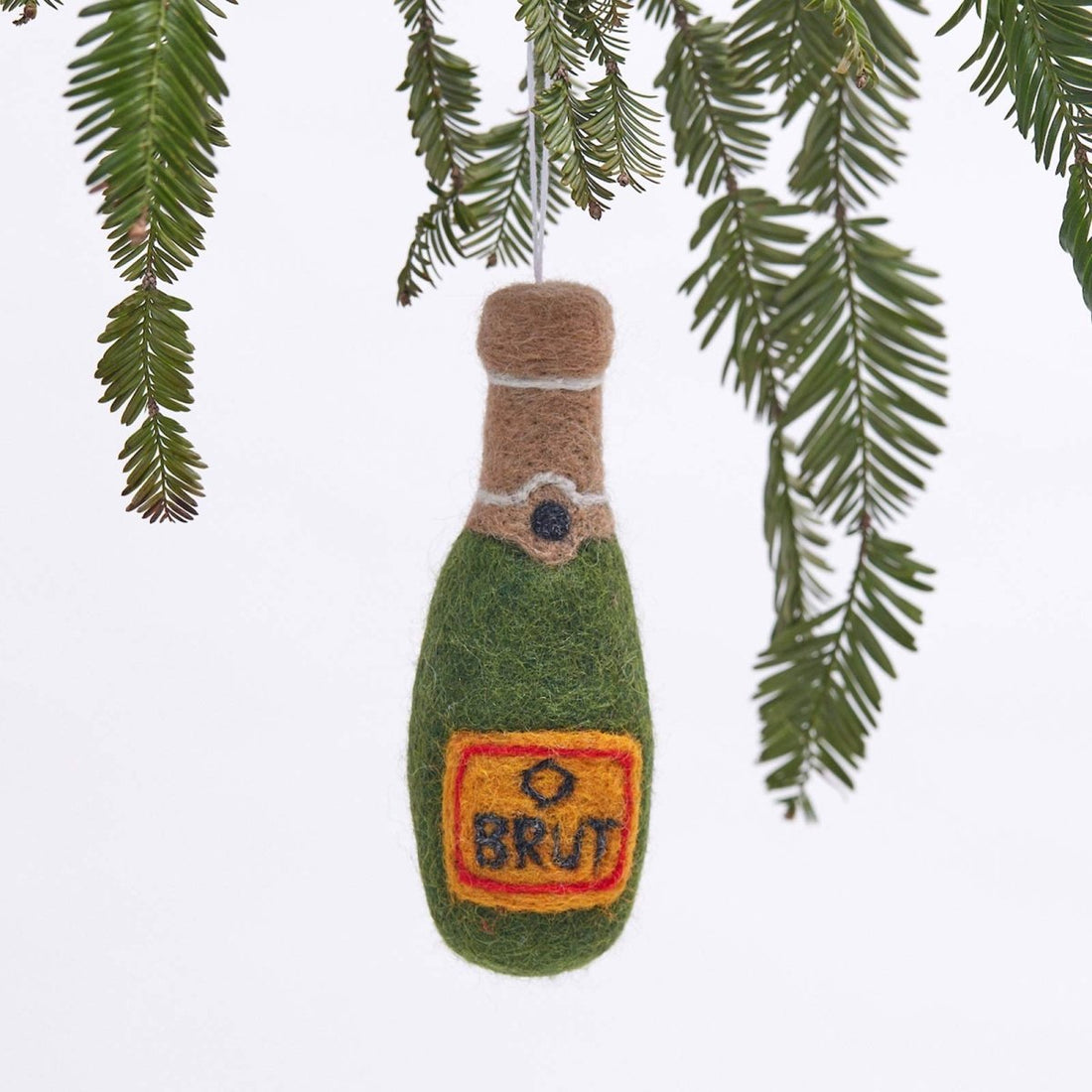 Festive Champagne Felt Ornament Ornament - rockflowerpaper