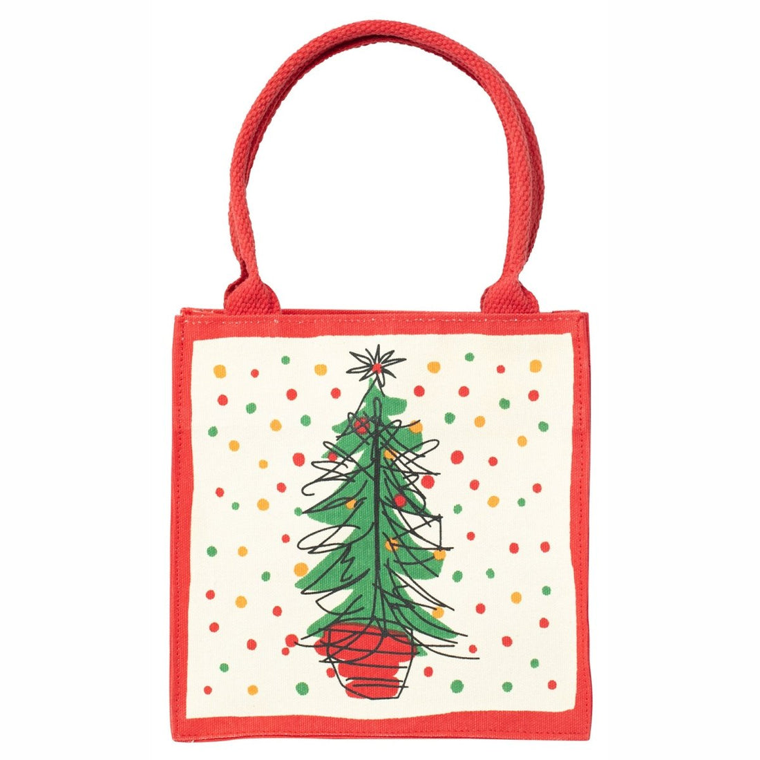 Festive Tree Itsy Bitsy Gift Bag - Reusable &amp; Eco - Friendly Gift Bag - rockflowerpaper