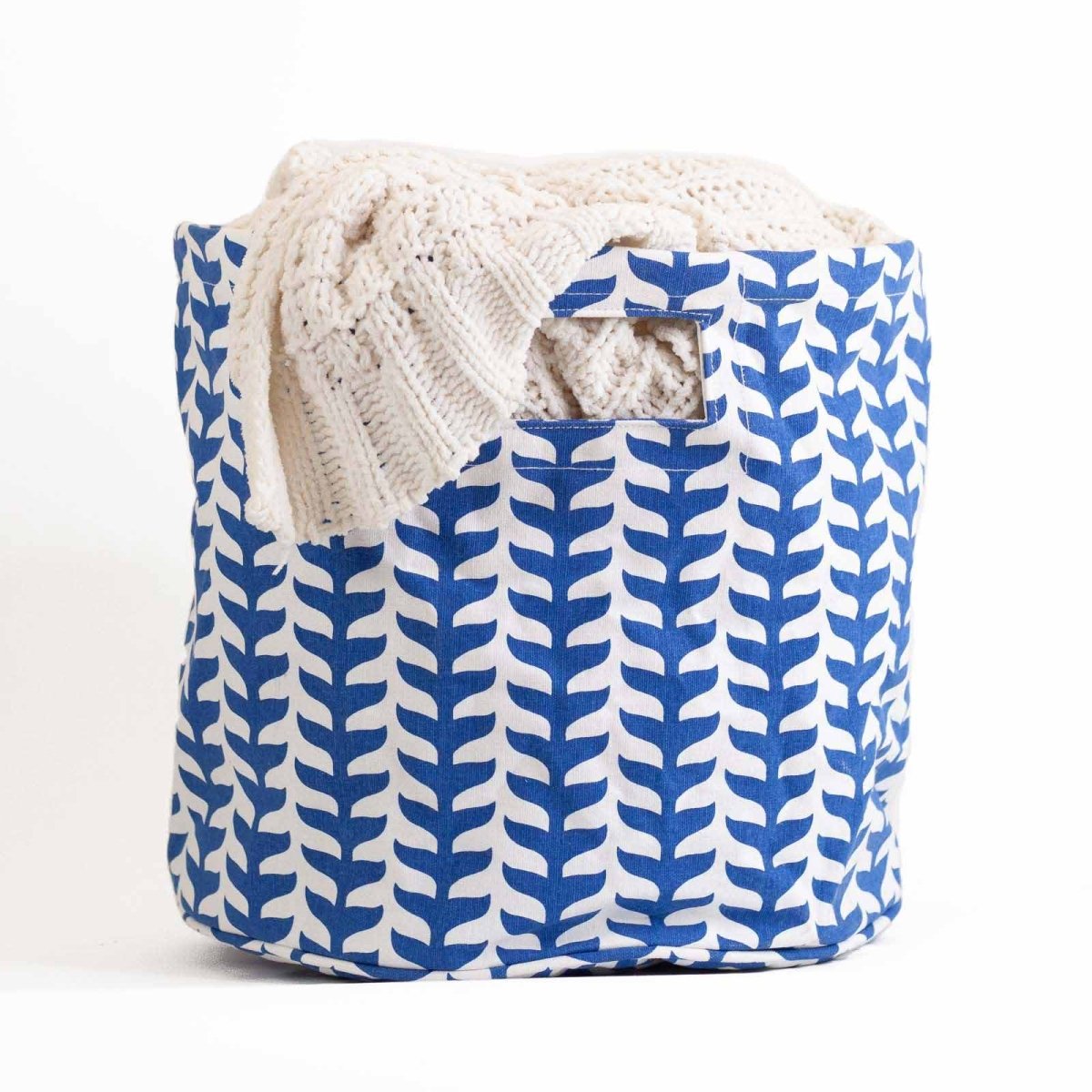 Fin Navy Canvas Basket Canvas Basket - rockflowerpaper