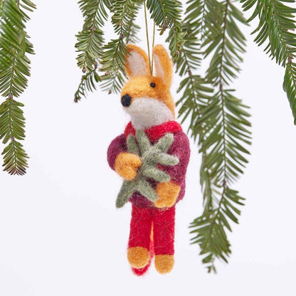 Fox Felt Ornament Ornament - rockflowerpaper