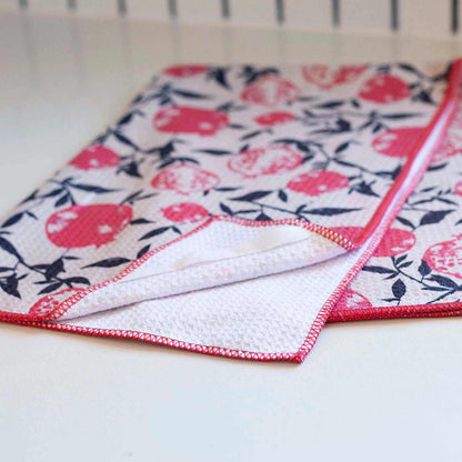 Fresh Pomegranates blu Kitchen Tea Towel Kitchen Towel - rockflowerpaper