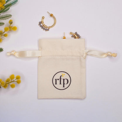 Hammered Free - Form Circle Hoop Earrings Gold Plated Earring - rockflowerpaper
