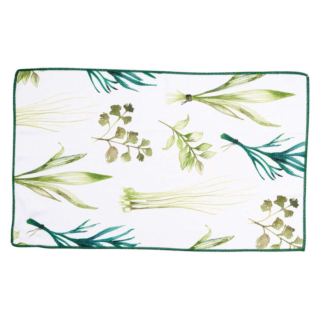 Herbs Green Blu Kitchen Tea Towel Kitchen Towel - rockflowerpaper