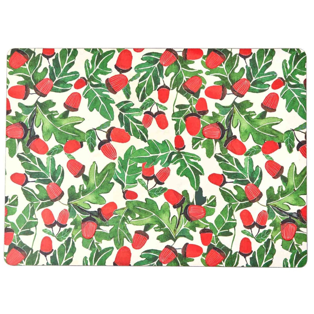 Holiday Acorns Art Placemats - Set of 4 Placemat - rockflowerpaper