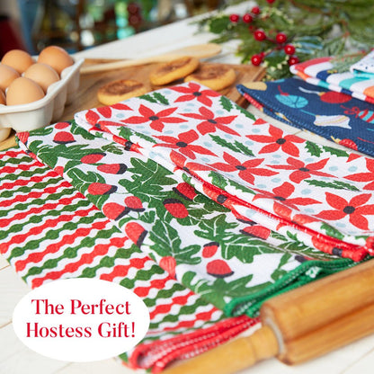 Holiday Acorns blu Kitchen Tea Towel Kitchen Towel - rockflowerpaper