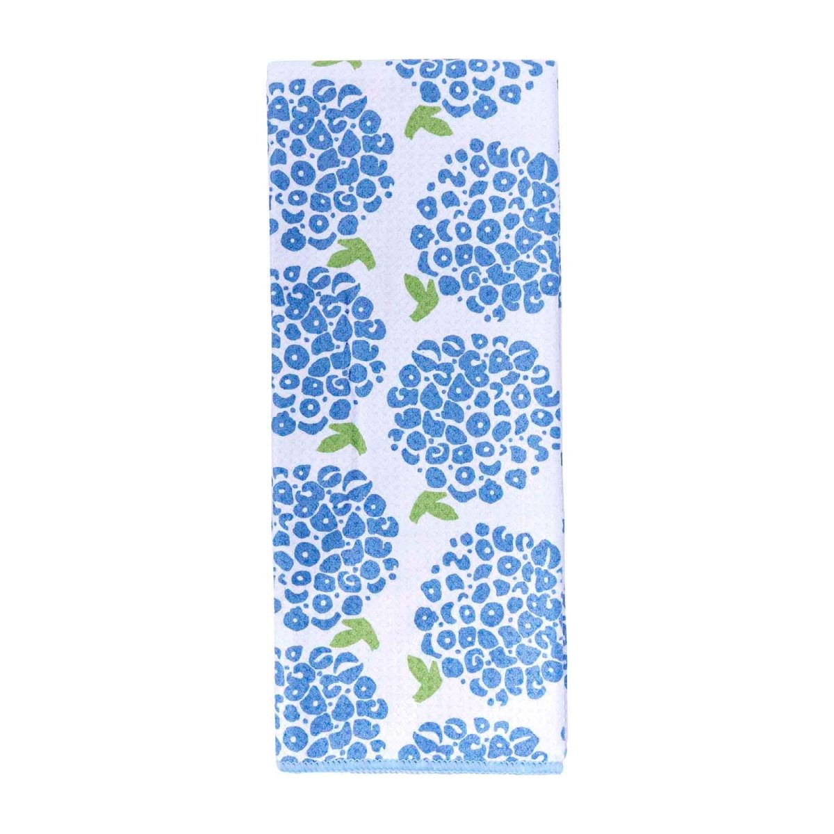 Hydrangea blu Kitchen Tea Towel - Double Sided Print Kitchen Towel - rockflowerpaper