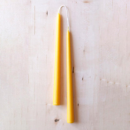 Illuminate Elegance: Honey Beeswax Taper Candles Candle - rockflowerpaper