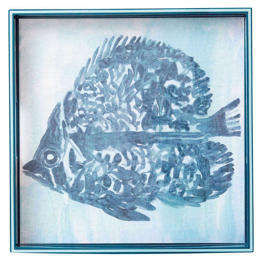 Indigo Fish 15 Inch Square Tray Tray - rockflowerpaper