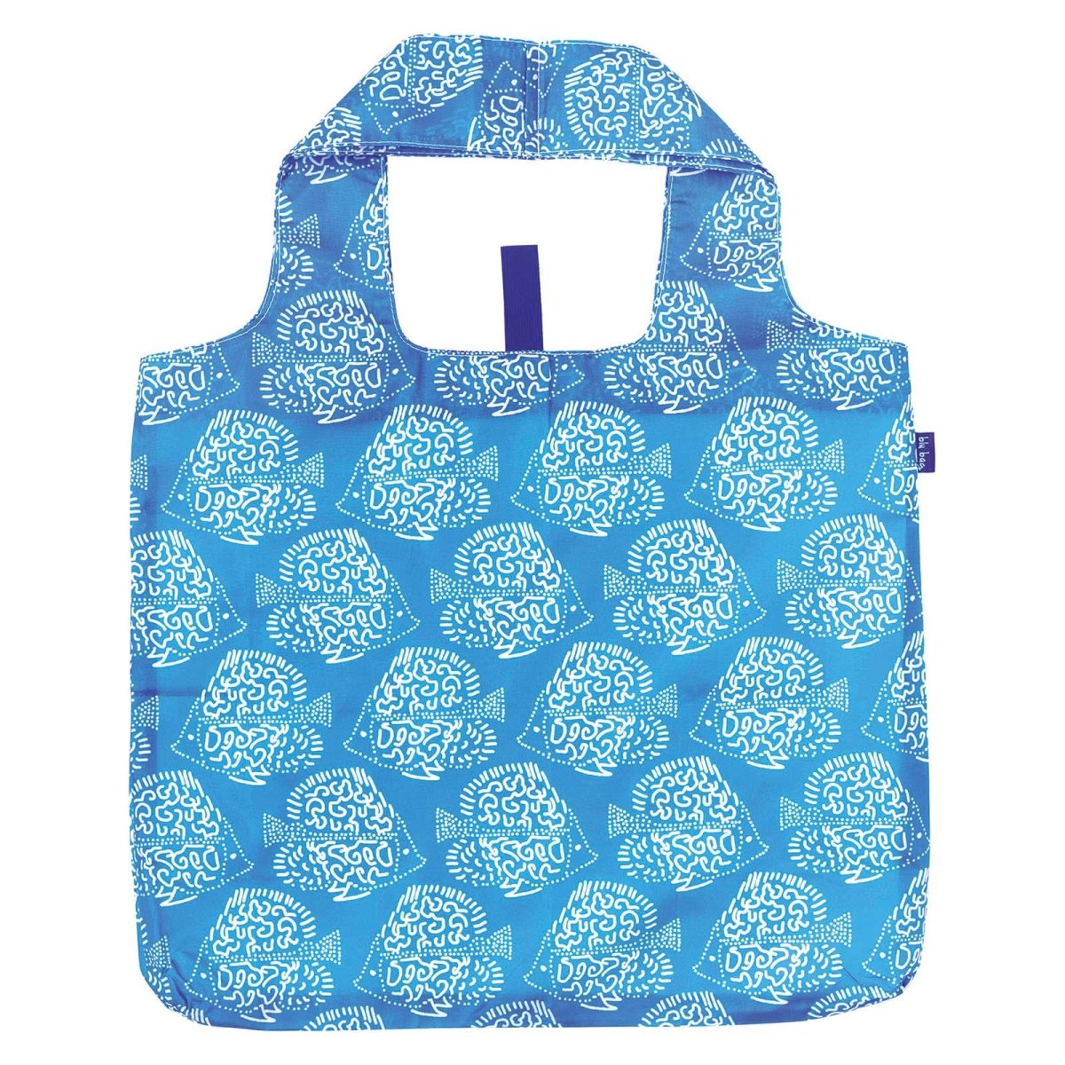 Indigo Fish Blu Bag Reusable Shopping Bag - Machine Washable Reusable Shopping Bag - rockflowerpaper