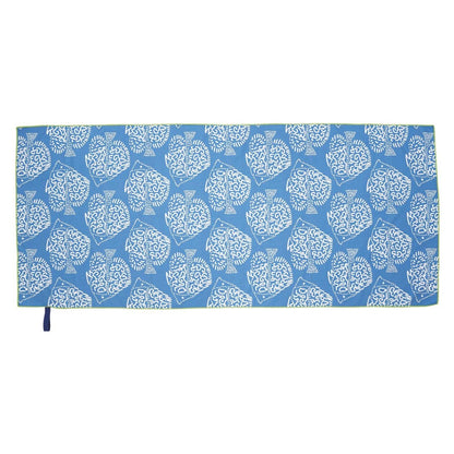 Indigo Fish Reversible Eco Beach Towel Beach Towel - rockflowerpaper