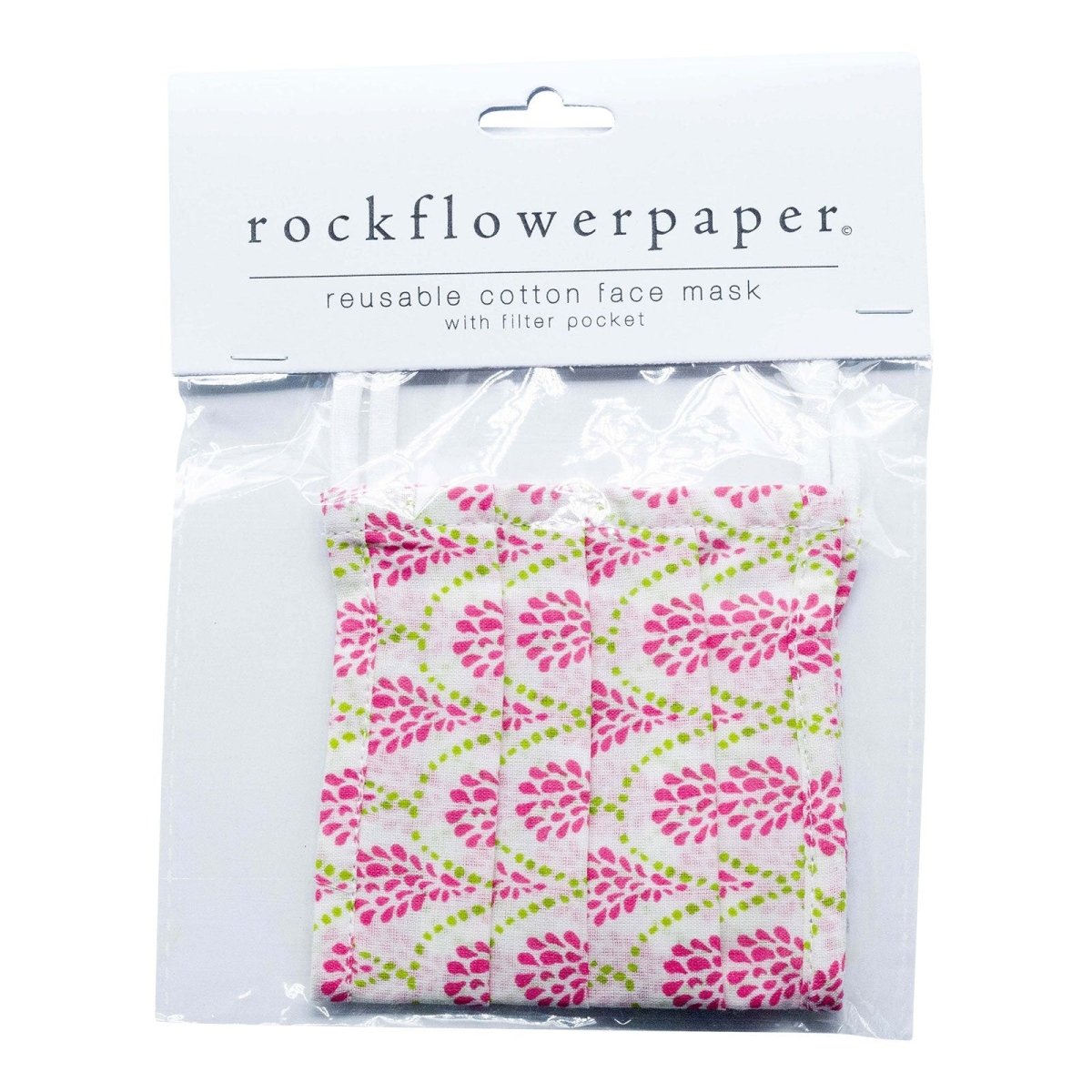 Ingrid Pleated Reusable Cotton Mask in Pink Mask - rockflowerpaper