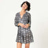 Iris blu Cotton Pintuck Beach Cover Up Swim Cover Up - rockflowerpaper