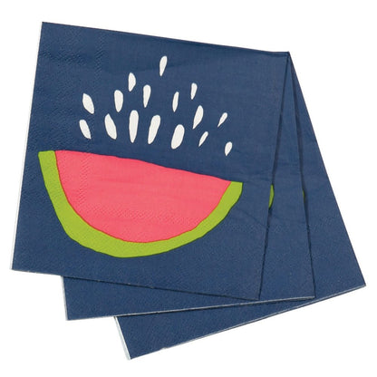 Juicy Watermelon Paper Cocktail Napkins (Pack of 20) Paper Cocktail Napkin - rockflowerpaper