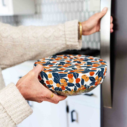 Kumquats blu Kitchen Food Storage Covers (Set of 3 ) Eco Dish Cover - rockflowerpaper