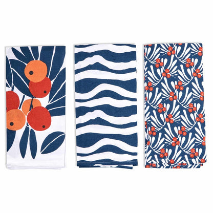 Kumquats Cotton Kitchen Towels Set Of 3 Cotton Kitchen Towel - rockflowerpaper