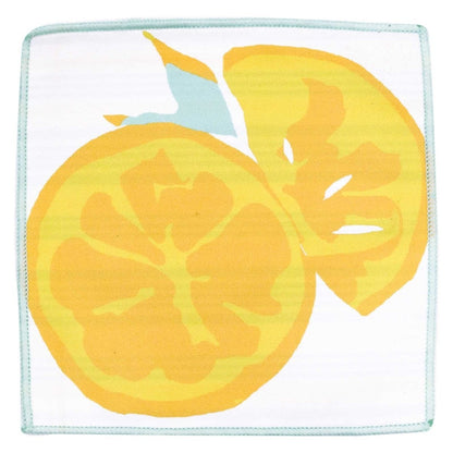 Lemon Slices blu Kitchen Reusable Cocktail Napkins (Set of 8) Reusable Cocktail Napkin - rockflowerpaper