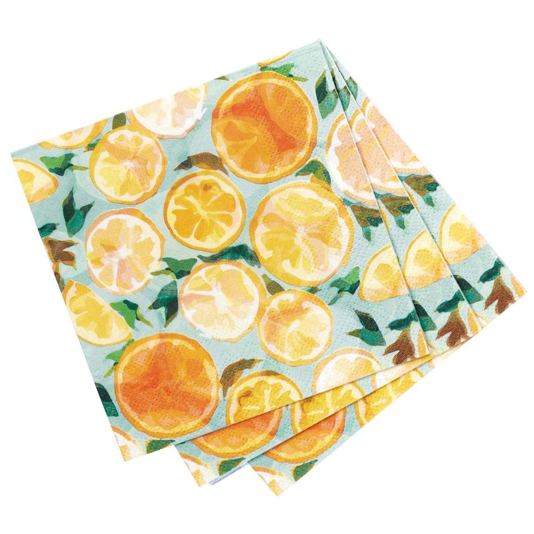 Lemon Slices Paper Cocktail Napkins (Pack of 20) Paper Cocktail Napkin - rockflowerpaper