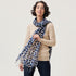 Leopard Blue Featherweight Tassel Lux Scarf Scarf - rockflowerpaper