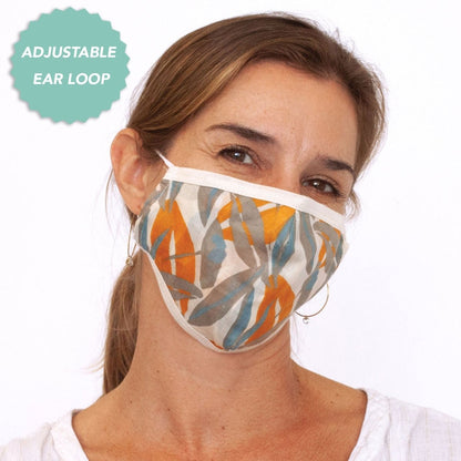 Lilith Grey Adjustable Cotton Face Mask Mask - rockflowerpaper