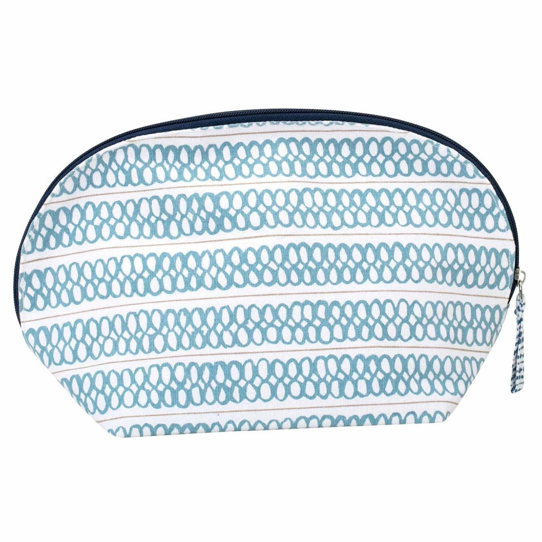 Loop Light Blue Cosmetic Bag Large Pouch - rockflowerpaper