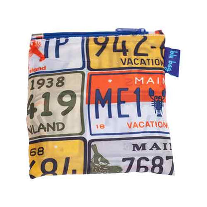 Maine License Plate Blu Bag Reusable Shopping Bag - Machine Washable Reusable Shopping Bag - rockflowerpaper