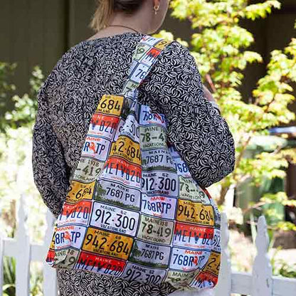 Maine License Plate Blu Bag Reusable Shopping Bag - Machine Washable Reusable Shopping Bag - rockflowerpaper