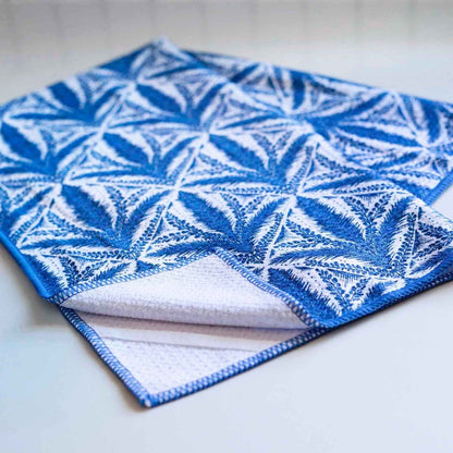 Mediterranean Tile blu Kitchen Tea Towel Kitchen Towel - rockflowerpaper