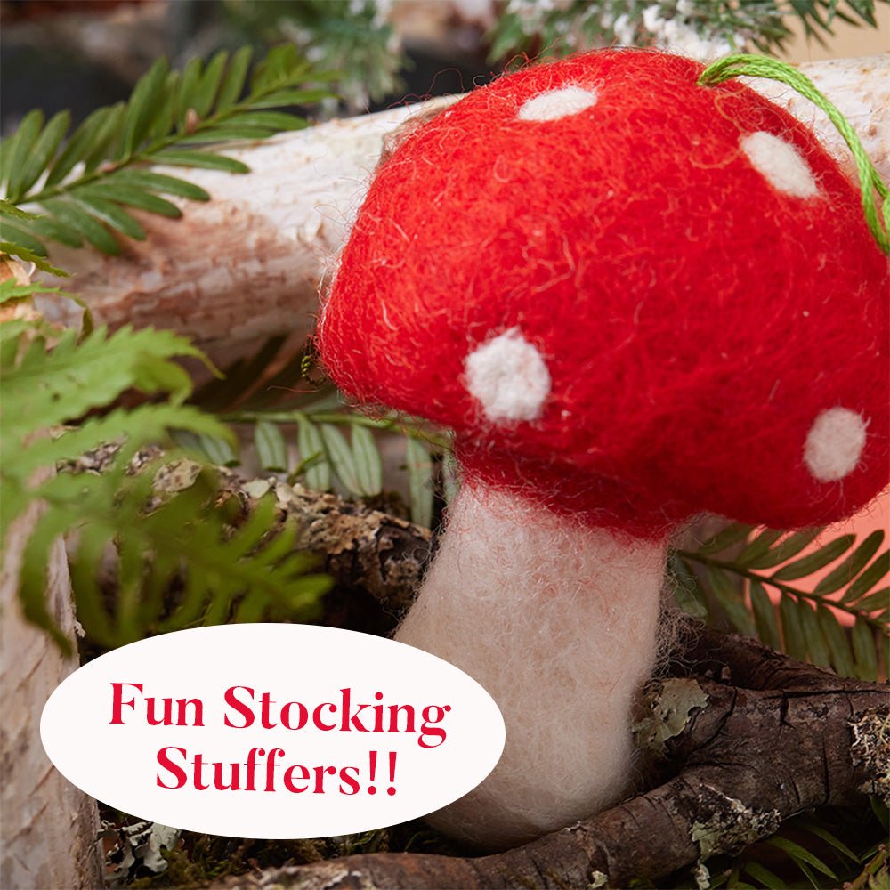 Mushrooms Felt Ornaments Pack 3 Ornament - rockflowerpaper
