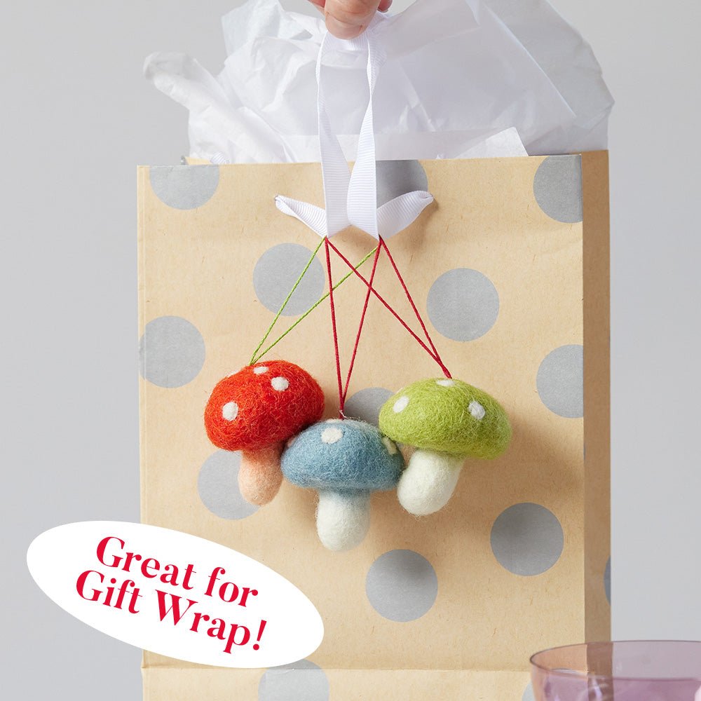 Mushrooms Felt Ornaments Pack 3 Ornament - rockflowerpaper