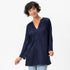 Navy Embroidered Satin Tunic Embroidered Tunic - rockflowerpaper