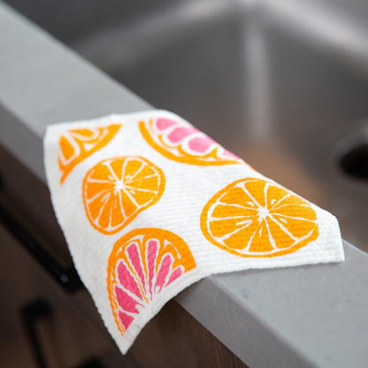 Oranges Eco - Friendly blu Sponge Cloth - Set of 2 Eco Cloth - rockflowerpaper