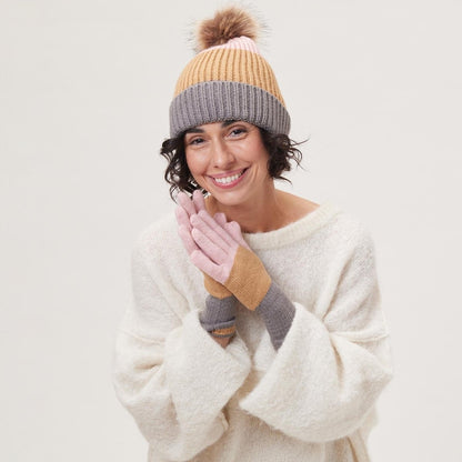 Paddington Pink Knit Gloves Gloves - rockflowerpaper