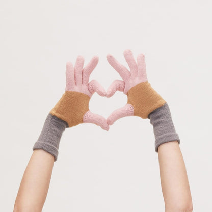 Paddington Pink Knit Gloves Gloves - rockflowerpaper