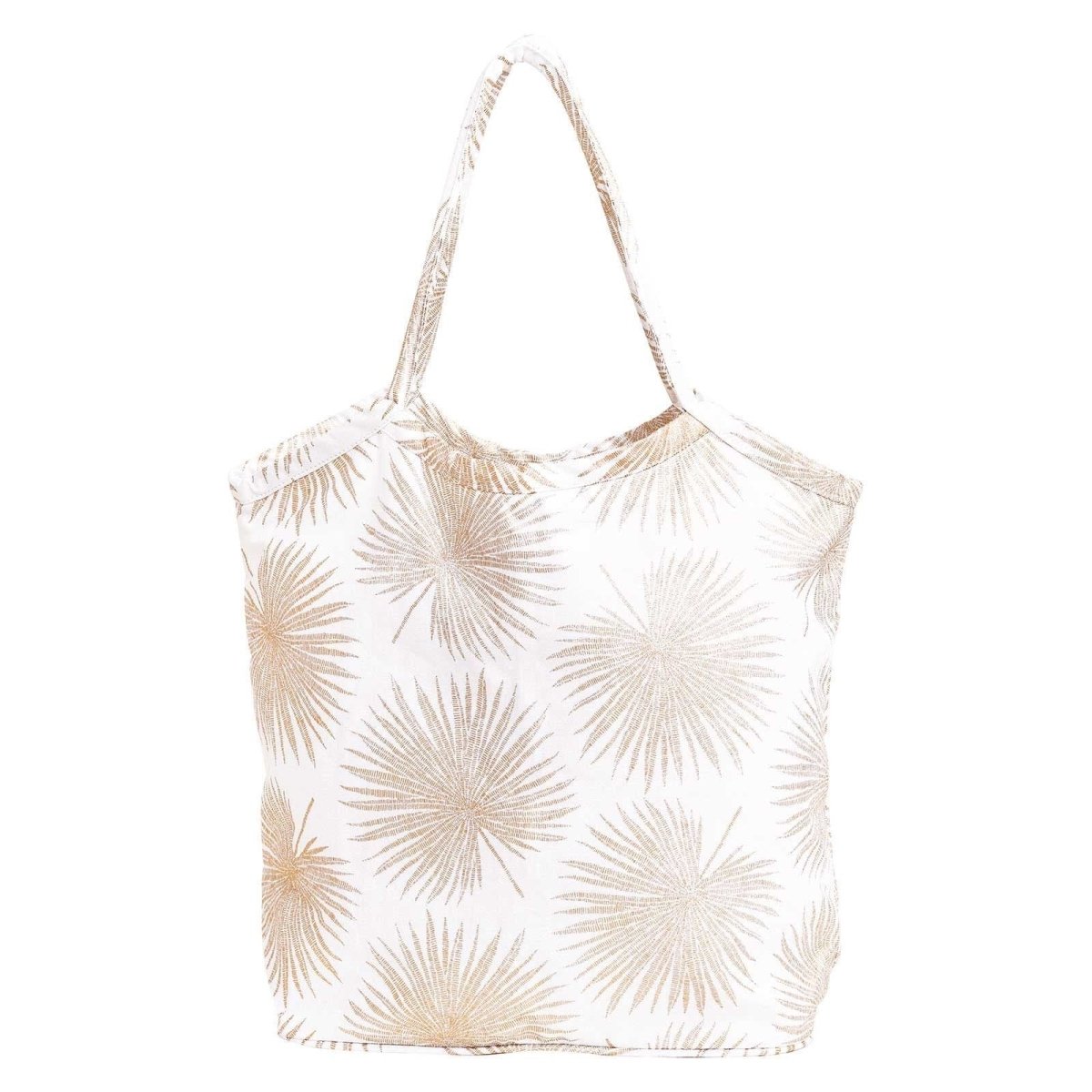 Palm Gold Metallic Bucket Bag Tote - rockflowerpaper