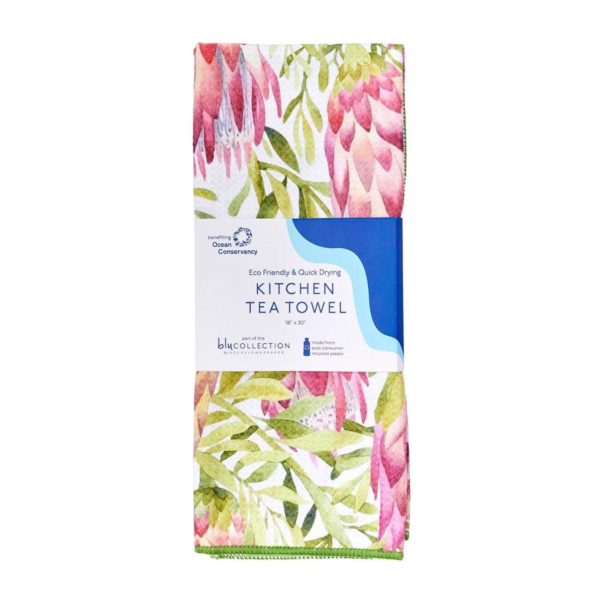 Protea Garden blu Kitchen Tea Towel Kitchen Towel - rockflowerpaper