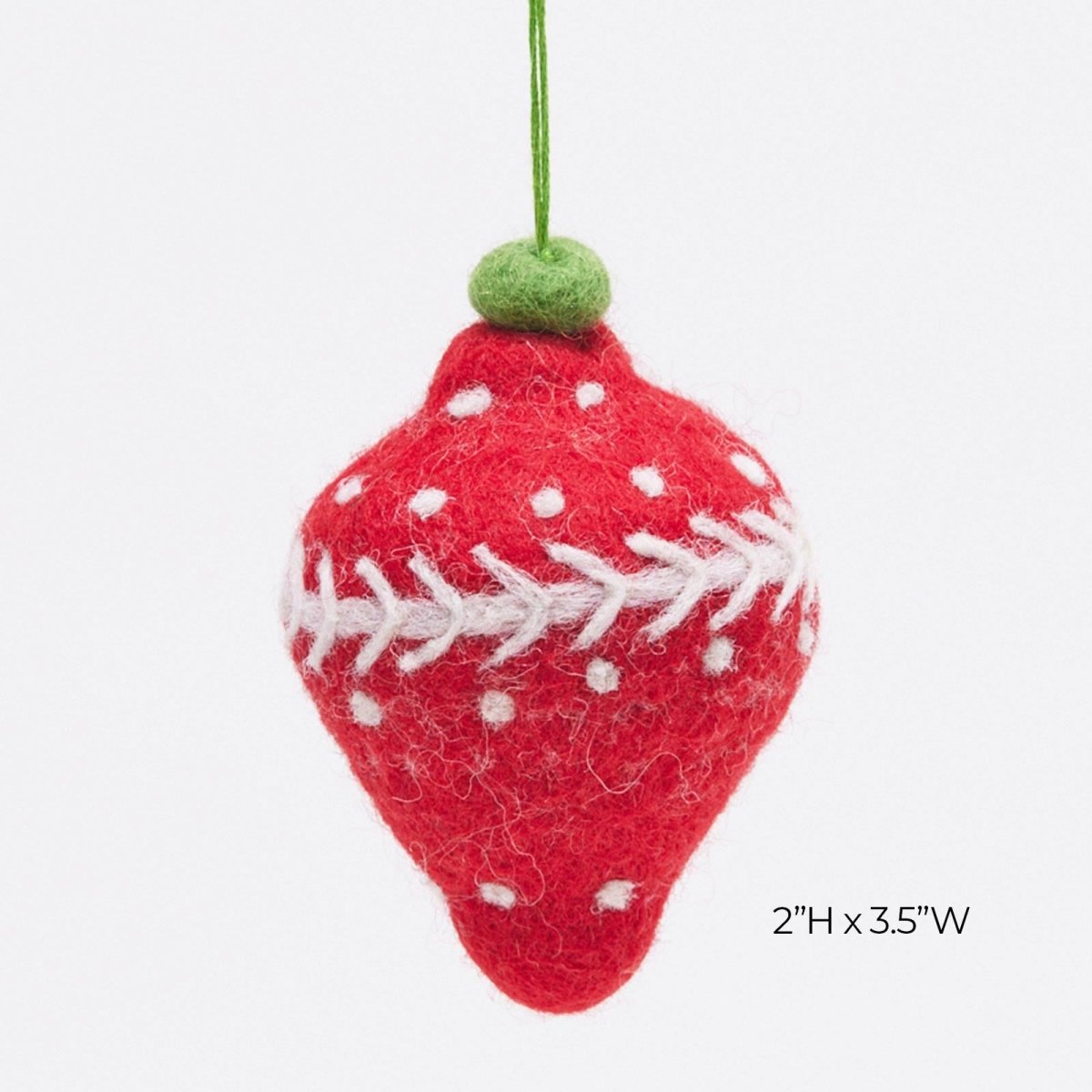 Red Bauble Felt Ornament Ornament - rockflowerpaper