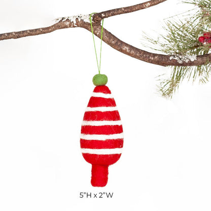 Red Holiday Tree Felt Ornament Ornament - rockflowerpaper