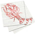 Red Lobby Paper Cocktail Napkins (Pack of 20) Paper Cocktail Napkin - rockflowerpaper