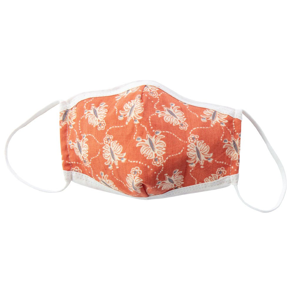 Reusable 100% Cotton Face Mask in Orange - Pack of 2 Mask - rockflowerpaper