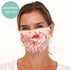 Rosalie Pink - Adjustable Cotton Face Mask Mask - rockflowerpaper