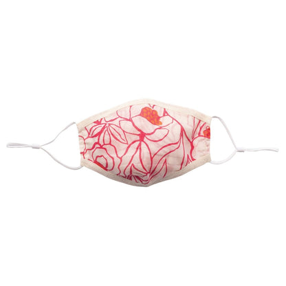 Rosalie Pink - Adjustable Cotton Face Mask Mask - rockflowerpaper