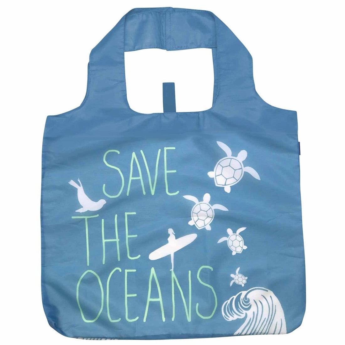 Save the Ocean Reusable Shopping Bag - Machine washable Reusable Shopping Bag - rockflowerpaper