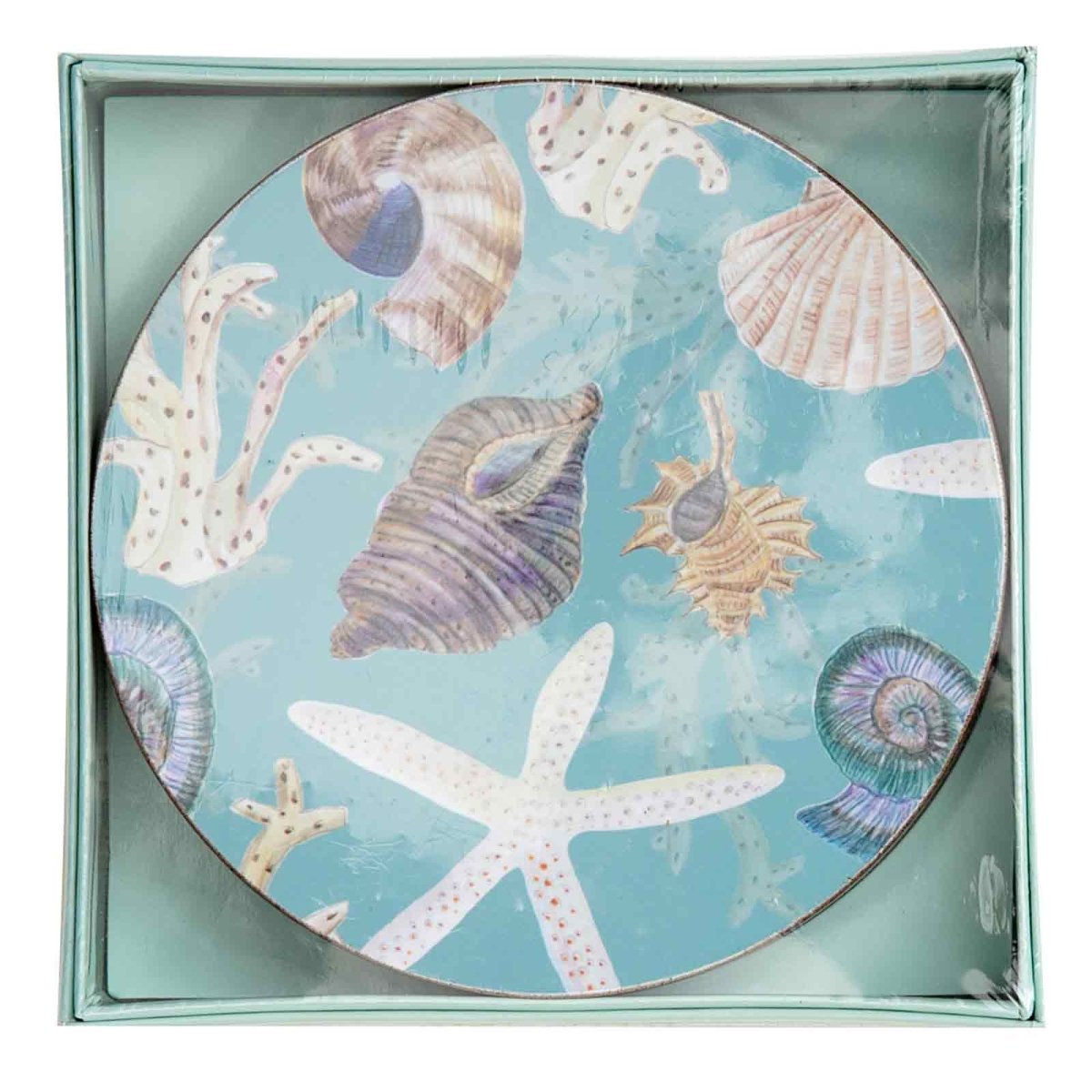 Sea Treasures Round Art Coaster - Set of 4 Coaster - rockflowerpaper